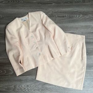 Christian Dior Vintage Raw Silk Suit Size 12P​